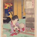 名月や畳の上に松の影 其角