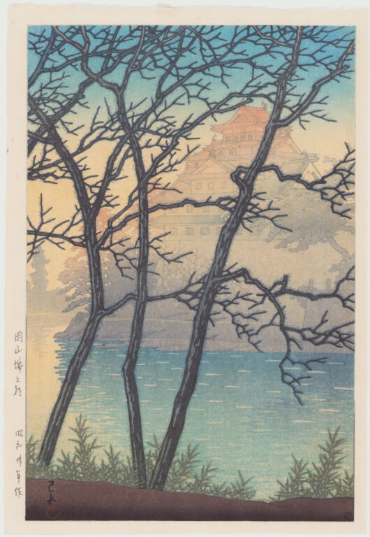 岡山城の朝
